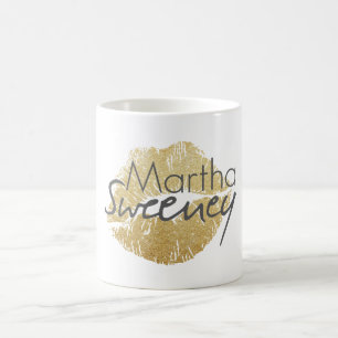 Mugg för Martha Sweeney guld- läpparkaffe
