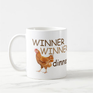 Mugg för middag för vinnarevinnarehöna