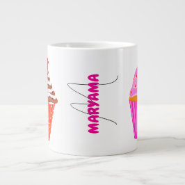 Mugg för mikrovågsugnar (Namn, Monogram Gift-idé) Jumbo Mugg