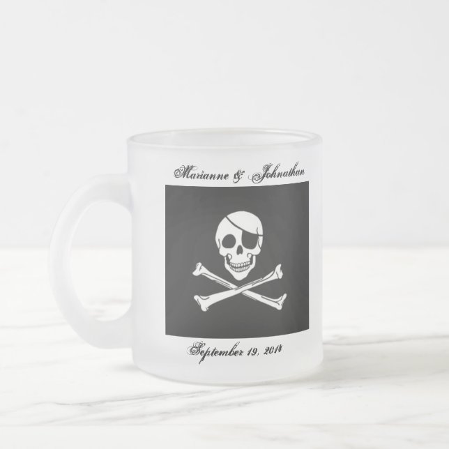Mugg för minnessak för piratbröllopsouvenir (Vänster)