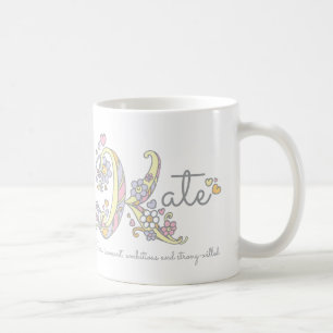 Mugg för monogram för Kate brev K känd menande