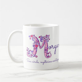 Mugg för monogram för Morgan känd menande