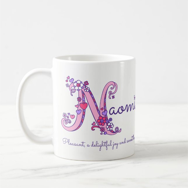 Mugg för monogram för Naomi känd menande (Vänster)