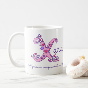 Mugg för monogram för Xara känd menande personl