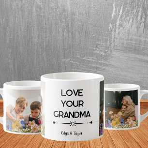 Mugg för mormor i Modern Photo Collage Espressomugg