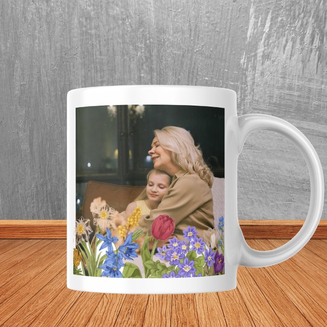 Mugg för mormor i Modern Photo Collage Espressomugg (Grandma mug Photo collage mug Personalized mug Modern mug design Gift for grandma Mother's Day gift)