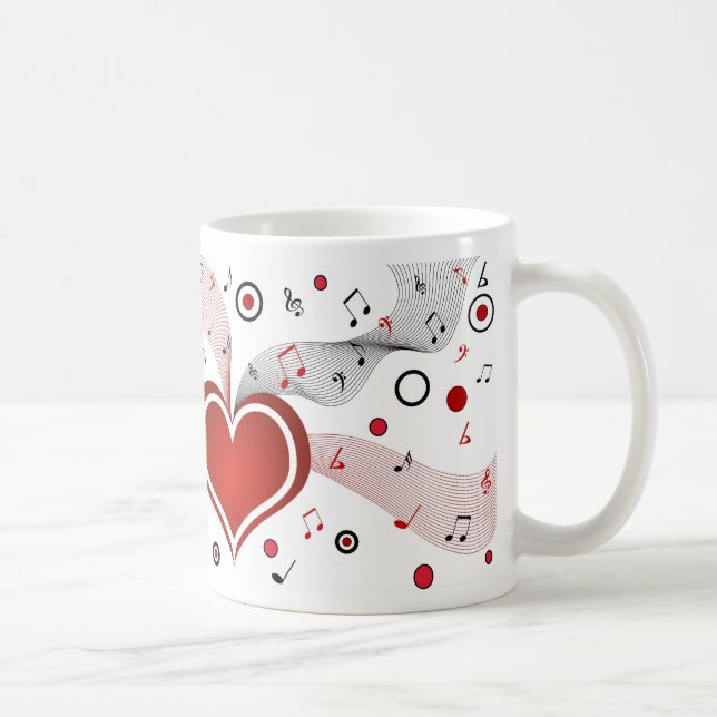 Mugg för musik för kärlek för valentingåvaidé (Höger)
