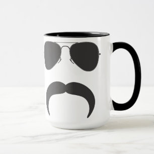 Mugg för mustaschflygareSilhouette