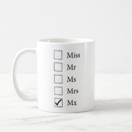 Mugg för Mx-titel (fem alternativ)