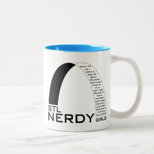 Mugg för Nerdy flickor för STL keramisk