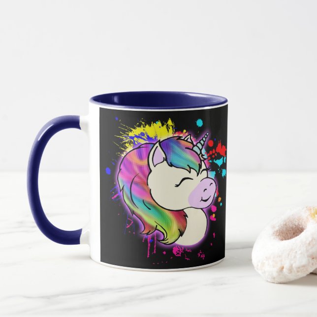 Mugg för Neurodivergent rebellisk Unicornkaffe (Med munk)