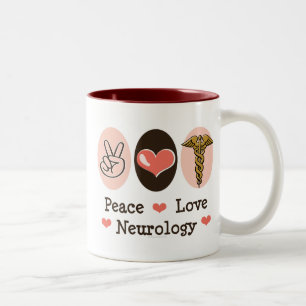 Mugg för Neurologist för fredkärlekNeurology