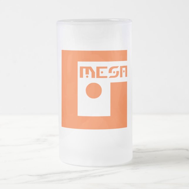 Mugg för öl för GeekMesa-logotyp frostad (Center)