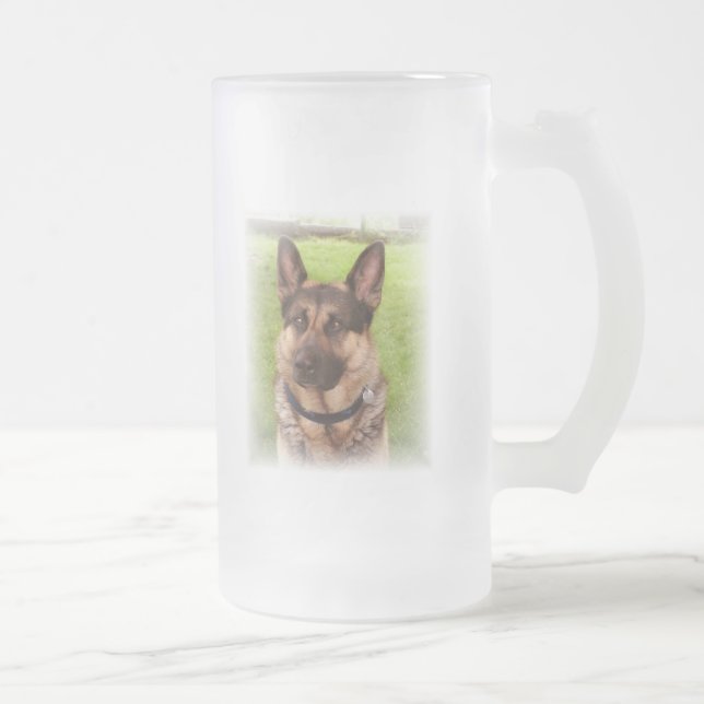 Mugg för öl för herdehund frostad (Höger)