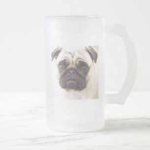 Mugg för öl för mopshund frostad
