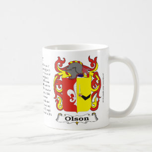 Mugg för Olson familjvapensköld