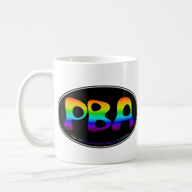 Mugg för Oval 15oz för PBA svart (Vänster)