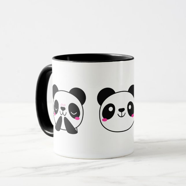 Mugg för PandaEmoji kaffe (Framsida vänster)