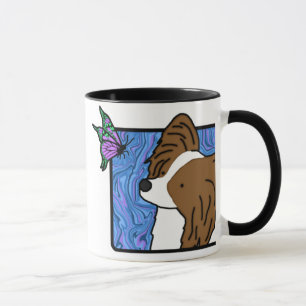 Mugg för Papillon fjärilshund