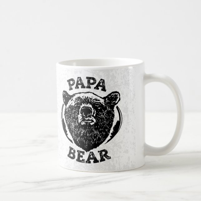 Mugg för pappa för björn för svart för stil "för (Höger)