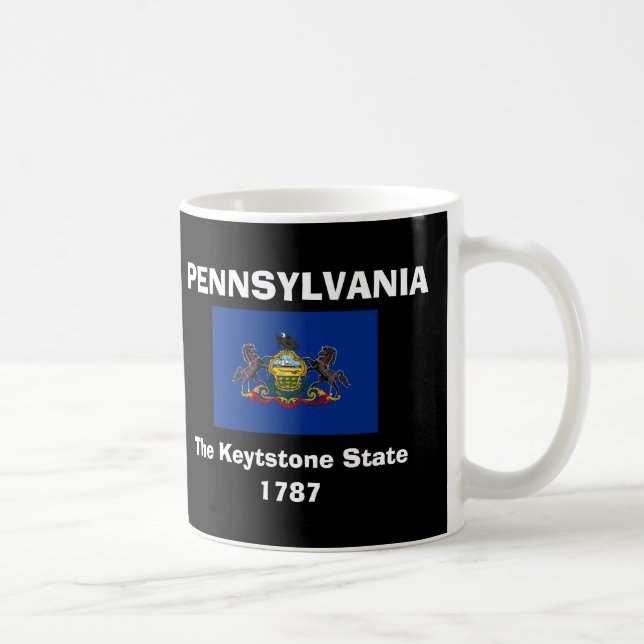 Mugg för Pennsylvania* stor PA-svart (Höger)