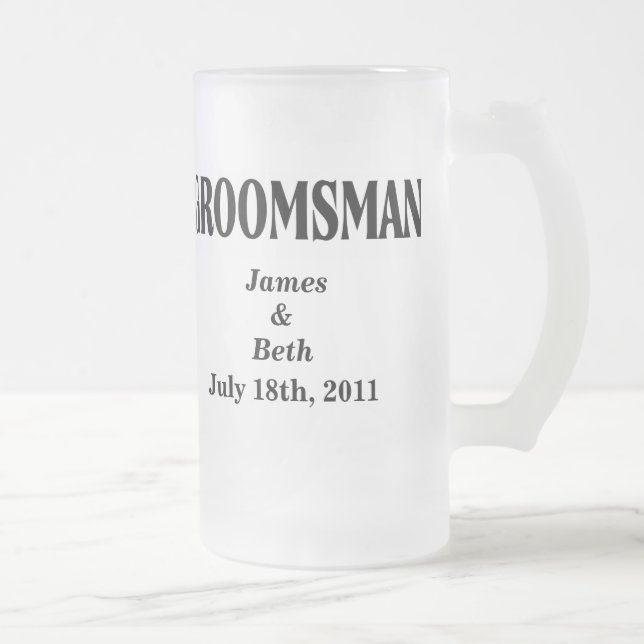 Mugg för personligt bröllpGroomsmanöl (Höger)