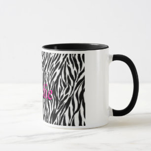Mugg för personligzebra tryckkaffe för henne