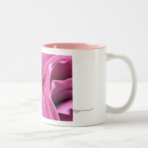 Mugg för Philippians4:8rosa ros