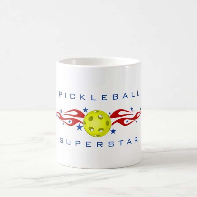 Mugg för Pickleball världsstjärnakaffe (Center)
