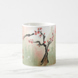 Mugg för plommonträdkaffe