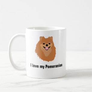 Mugg för Pomeranian hundkaffe - jag älskar min