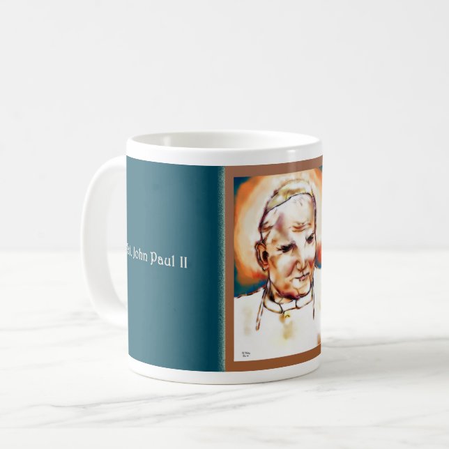 Mugg för Pope St John Paul II (Framsida vänster)
