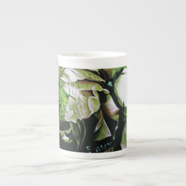 Mugg för porslin "för pionritt" fin benporslin mugg