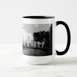 Mugg för Posterized Chicago horisontkaffe