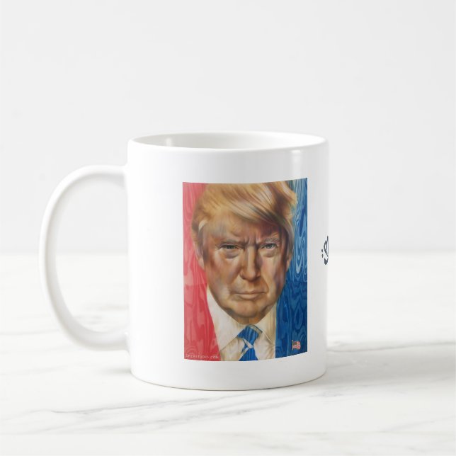 Mugg för presidenttrumfkaffe (Vänster)