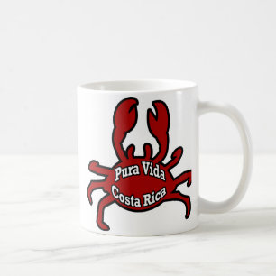 Mugg för Pura Vida Costa Rica krabbakaffe
