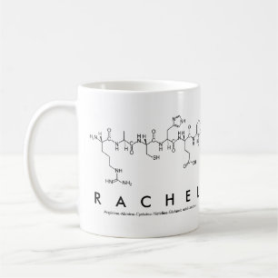 Mugg för Rachel peptidenamn