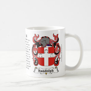 Mugg för Randolph familjvapensköld