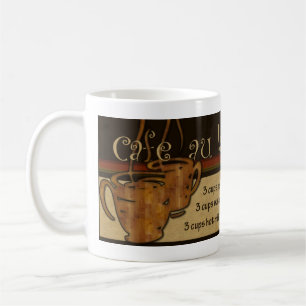 Mugg för recept för Cafeaulait
