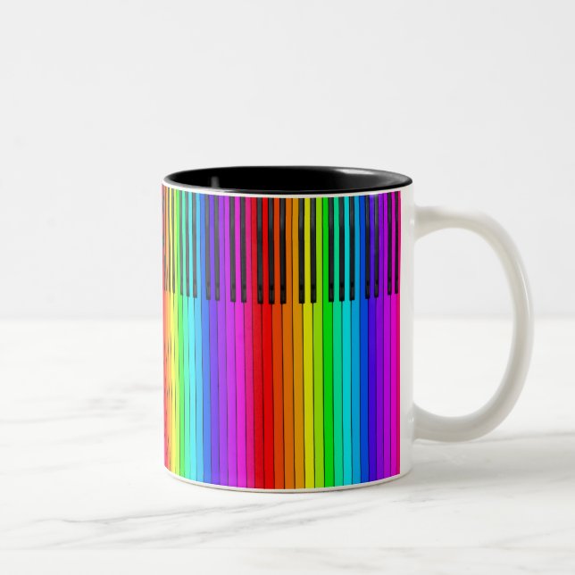 Mugg för regnbågepianotangentbord (Höger)