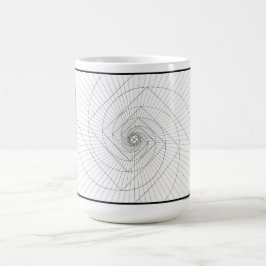 Mugg för resningDeosil Fibonacci spiral