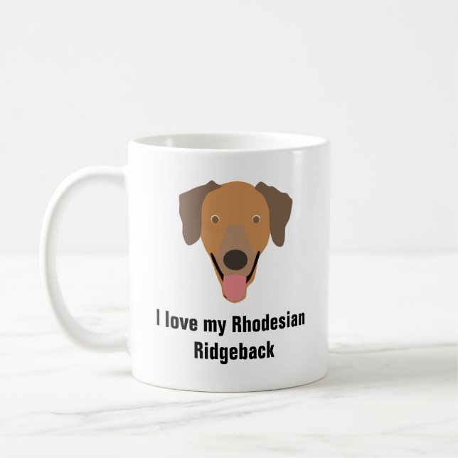 Mugg för Rhodesian Ridgeback hundkaffe - hundmugg (Vänster)