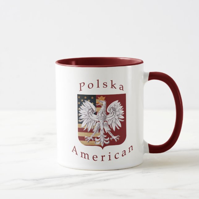 Mugg för Ringer för Polska amerikanTribute (Höger)