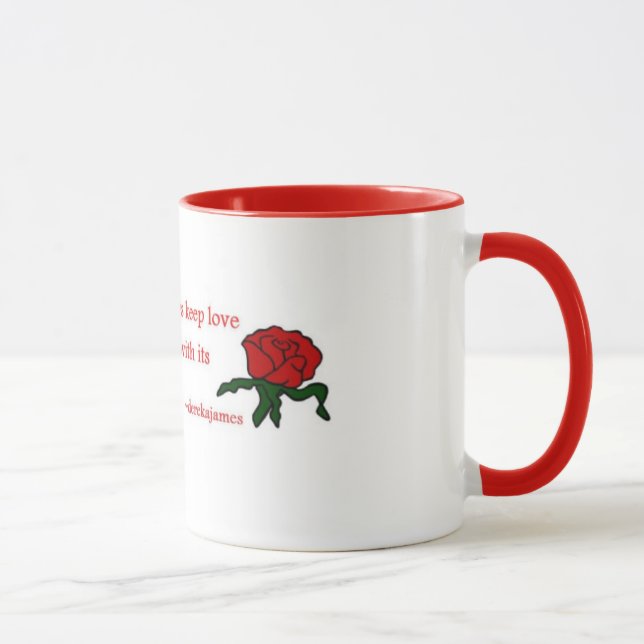 Mugg för röd roscitationsteckenkaffe (Höger)