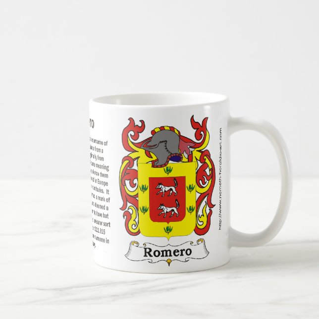 Mugg för Romero familjvapensköld (Höger)