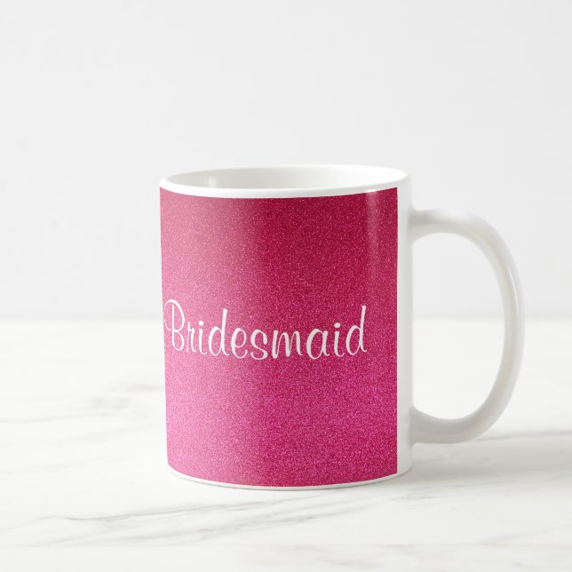 Mugg för rosaglitterbrudtärna (Höger)