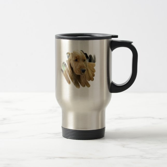 Mugg för rostfritt stål för hund för (Höger)