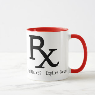 Mugg för Rx receptkaffe