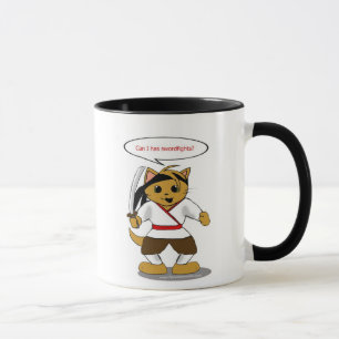 Mugg för Samuraisäkerhetskatt