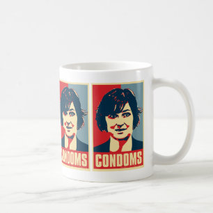 Mugg för Sandra Fluke"kondomar"